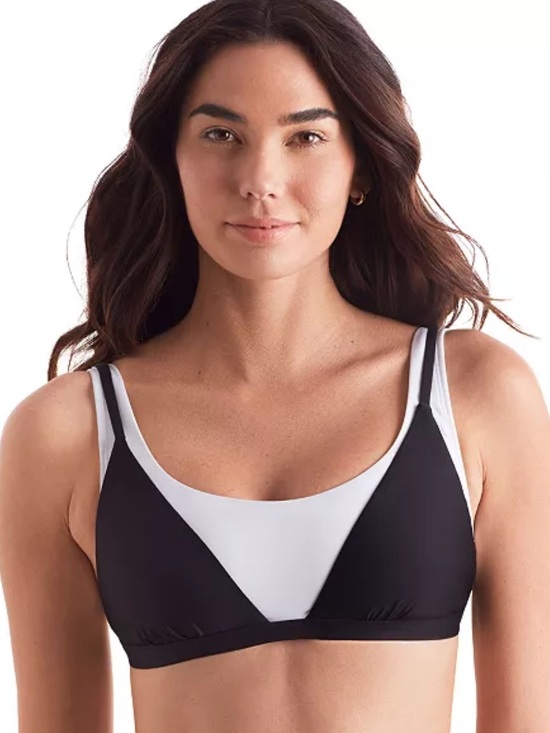 Mimi Flamingo Other - Mimi Flamingo Womens Drift Two-Tone Bralette Bikini Top Size 4